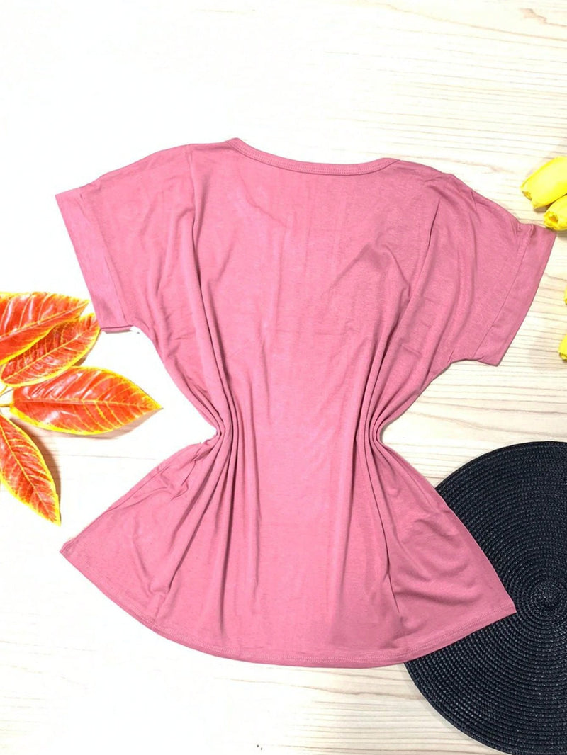 Blusa Plus Size Duas Cores com Botão