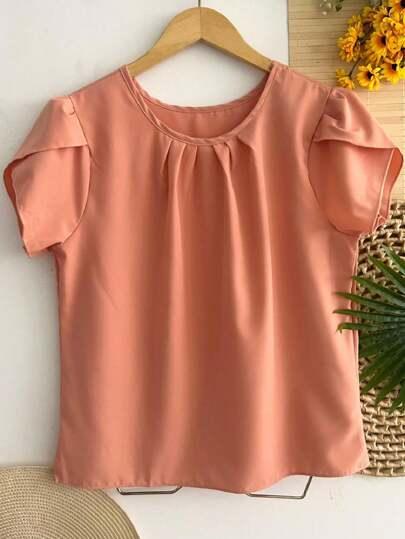 Blusa Feminina Aline Manga Curta