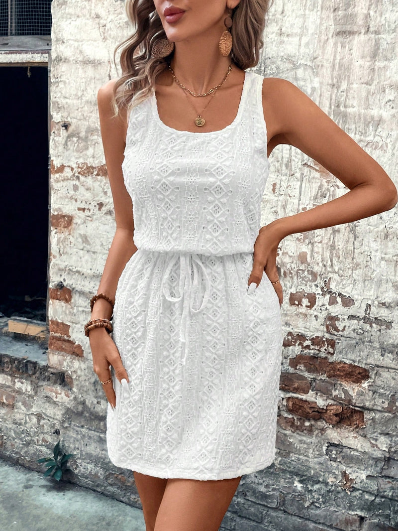 Vestido Jacquard Branco Verão