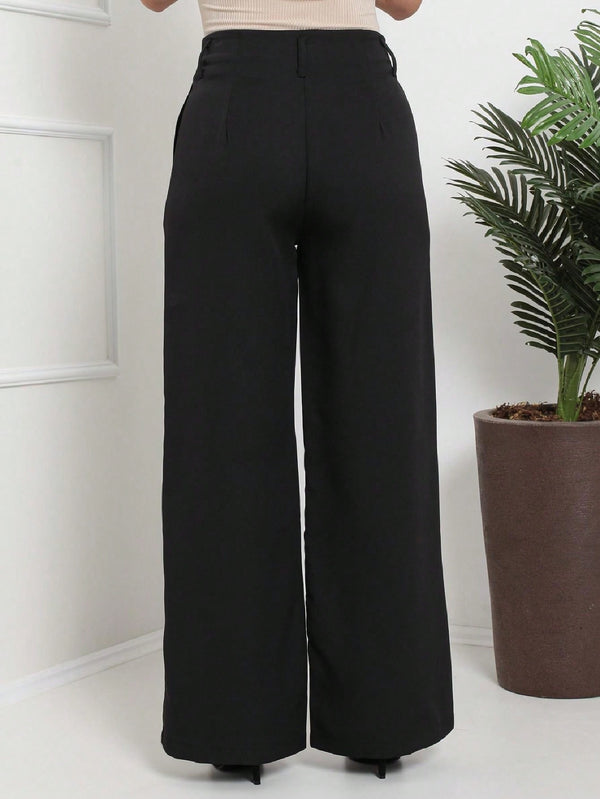 Calça Feminina Alfaiataria Pantalona Social