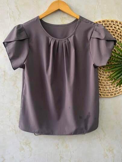 Blusa Feminina Aline Manga Curta