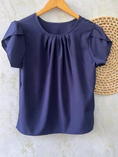 Blusa Feminina Aline Manga Curta