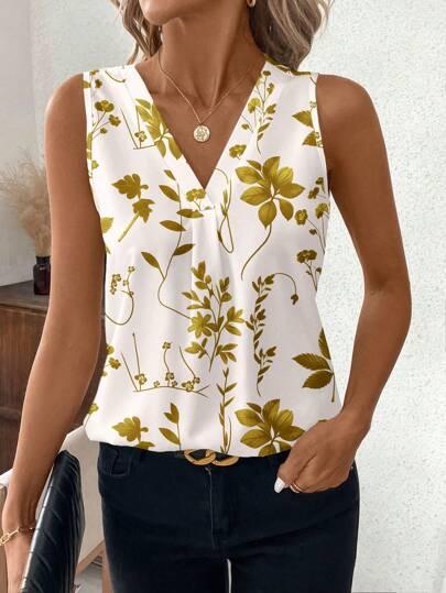 Blusa Feminina Elegante Flor de Seda