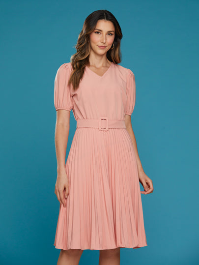 Vestido Midi Plissado Abigail